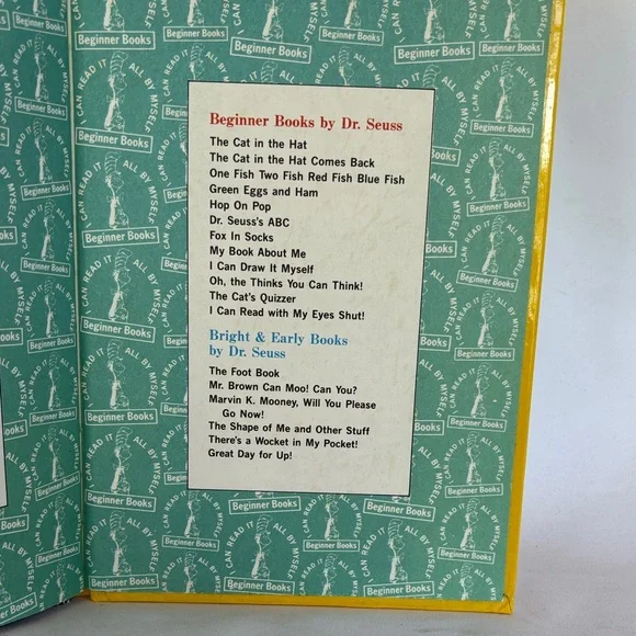 VINTAGE 1978! BRAND NEW DR. SEUSS I CAN READ WITH MY EYES SHUT! HARDCOVER BOOK. - Picture 6 of 8